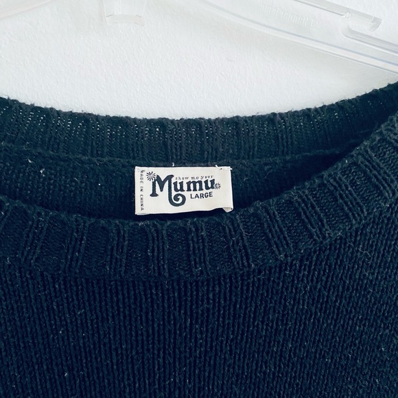 Show Me Your Mumu Cropped Black Mumu Sweater - Picture 3 of 4